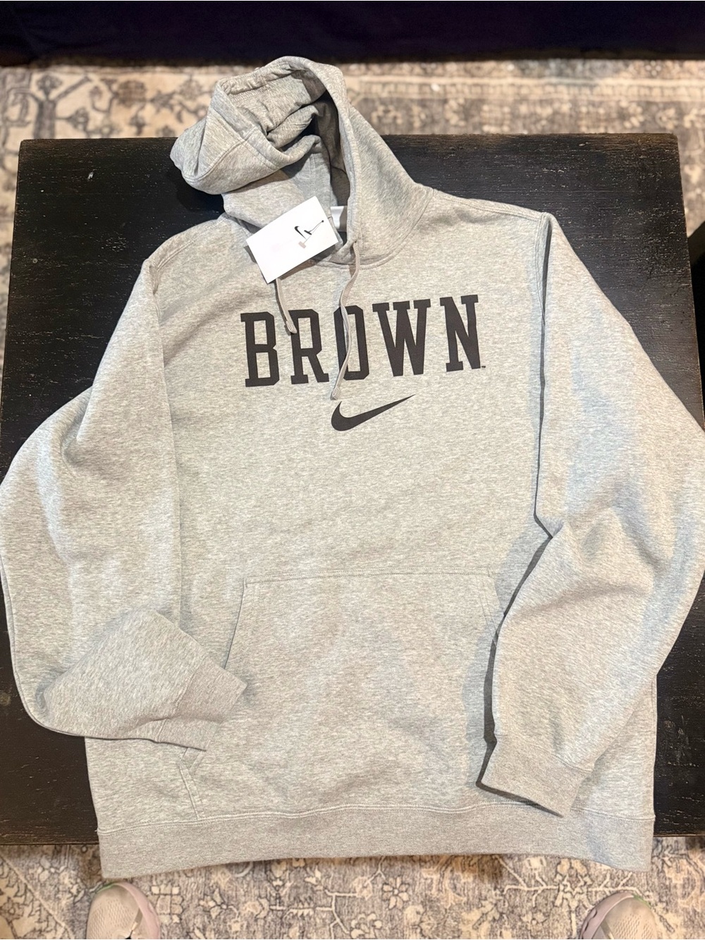 Nike Brown University Bears Club Fleece Hoodie Men’s XL Gray NWT